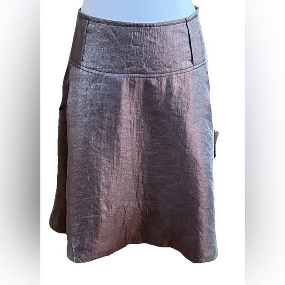 Les 3 Poissons Dresses & Skirts - NWT LES 3 POISSONS Louisia Bronze Iridescent Flare Skirt Made In Paris L Or XL